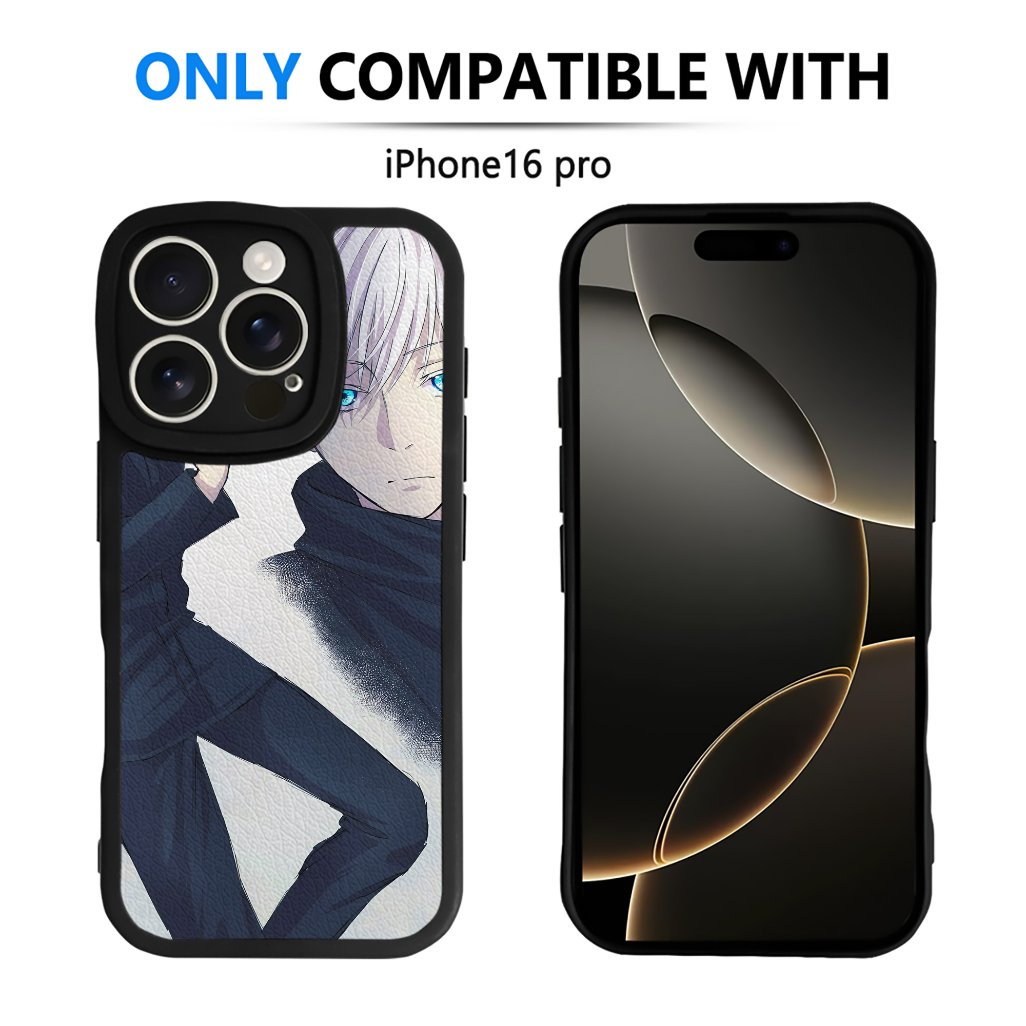 （画像用） 呪術廻戦 Jujutsu Kaisen 【iPhone 16シリーズ対応】シリコンスマホケース（レザー調） 材質：シリコン
